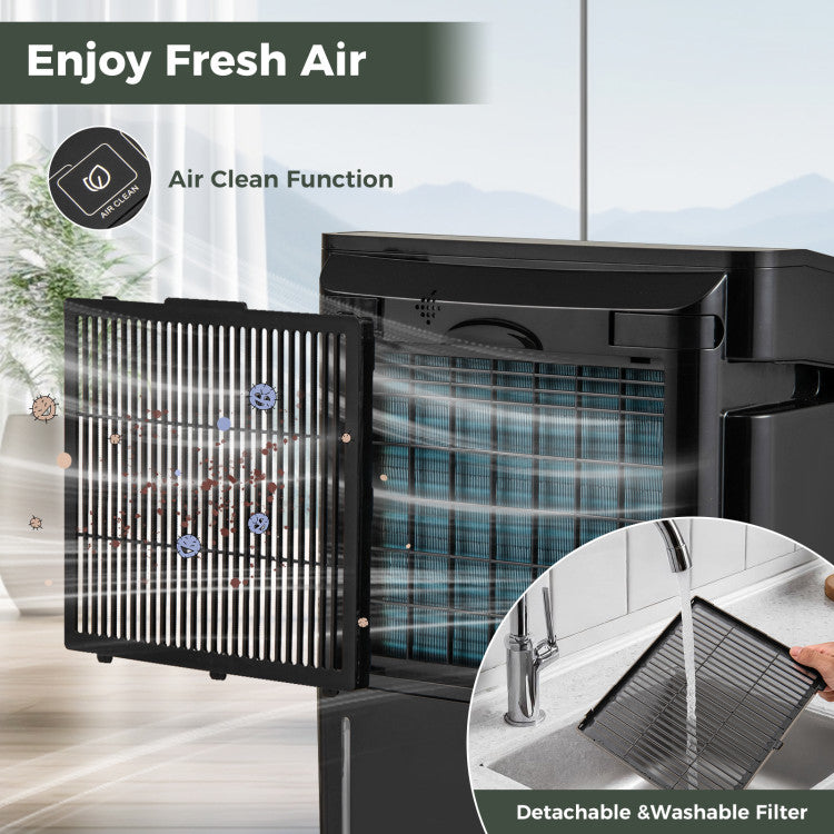 57 Pint Home Dehumidifier for Basement, 4500 Sq. Ft Portable Dehumidifier with Auto & Manual Drainage, Smart Control and Clear Display