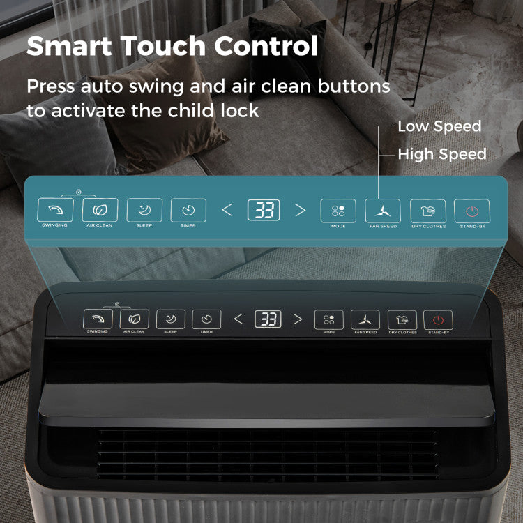 57 Pint Home Dehumidifier for Basement, 4500 Sq. Ft Portable Dehumidifier with Auto & Manual Drainage, Smart Control and Clear Display