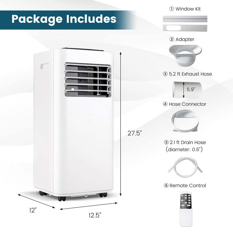 10000 BTU 3-in-1 Portable Air Conditioner with Fan & Dehumidifier, Sleep Mode, Room AC Unit Cools up to 350 Sq.Ft