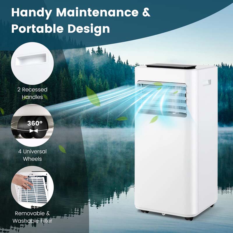 10000 BTU 3-in-1 Portable Air Conditioner with Fan & Dehumidifier, Sleep Mode, Room AC Unit Cools up to 350 Sq.Ft