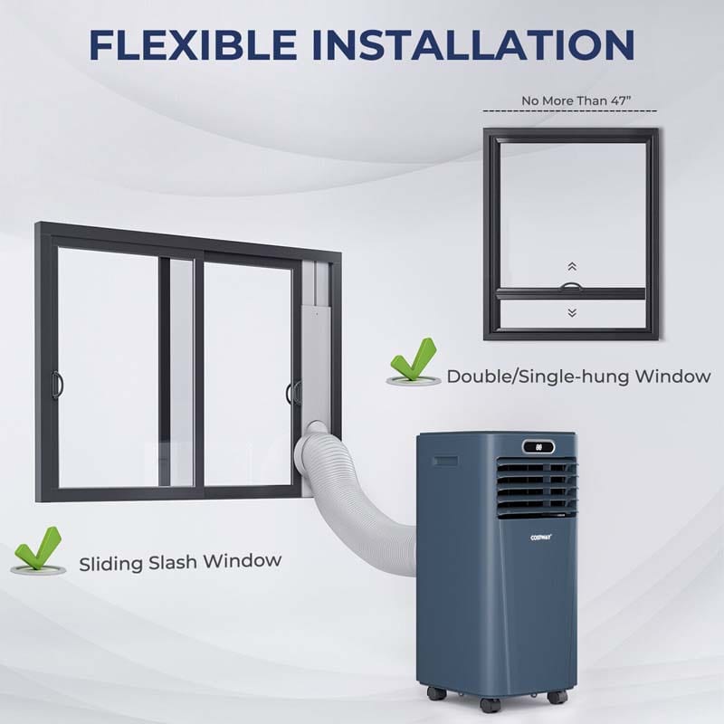 10000 BTU 3-in-1 Portable Air Conditioner Air Cooler Fan Dehumidifier with Remote Control, 24H Timer, Child Lock