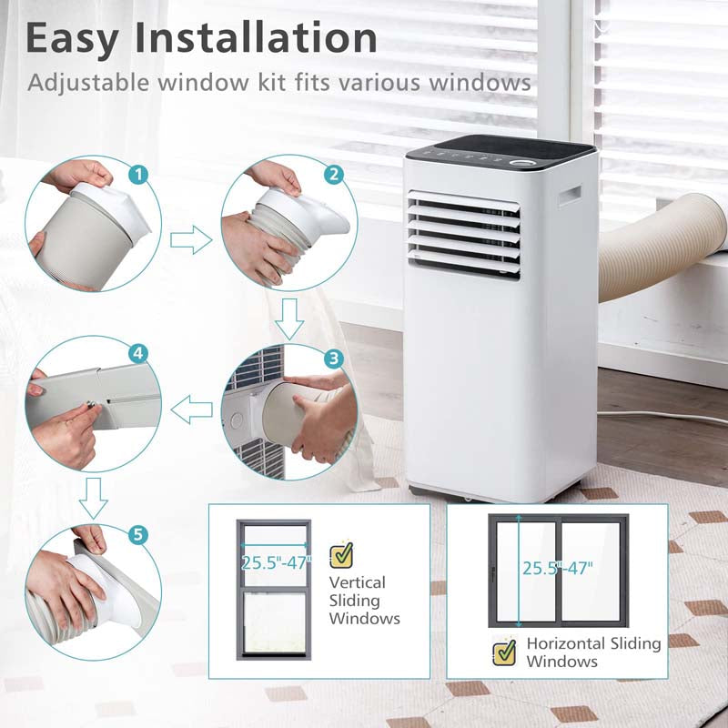 10000 BTU 3-in-1 Quiet AC Unit Portable Air Conditioner with Fan & Dehumidifier, Sleep Mode