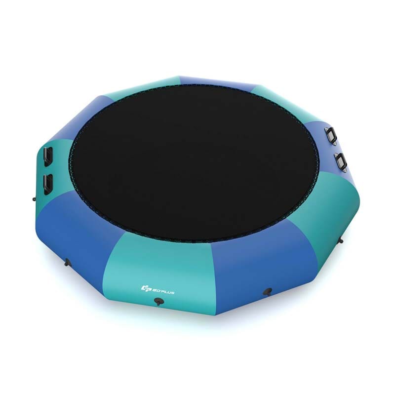 10 FT Inflatable Water Bouncer Trampoline Portable Bounce Swim Platform for Lakes Pools Calm Sea
