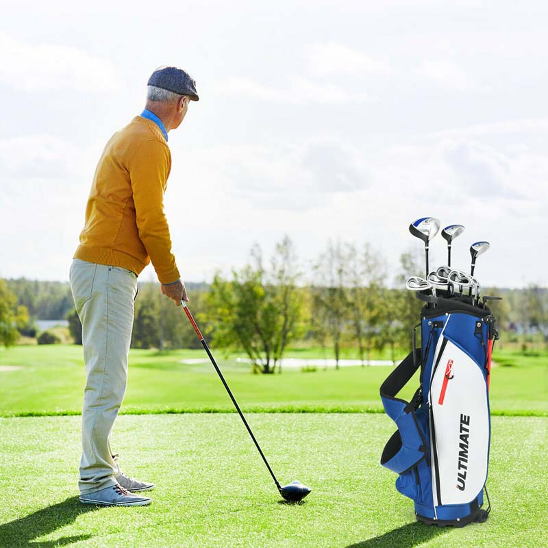 10 Pieces Men's Complete Golf Clubs Package Set Right Hand