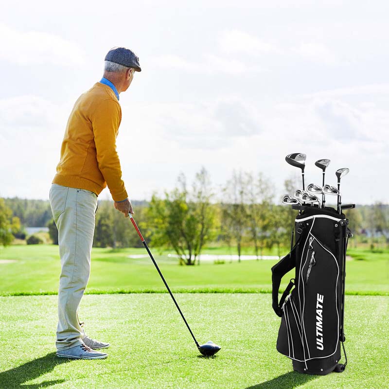 10 Pieces Men's Complete Golf Clubs Package Set Right Hand