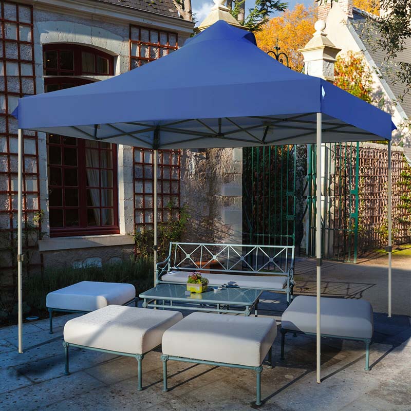 10 x 10 FT Pop Up Canopy Tent Portable Folding Event Party Tent Adjustable with Roller Bag