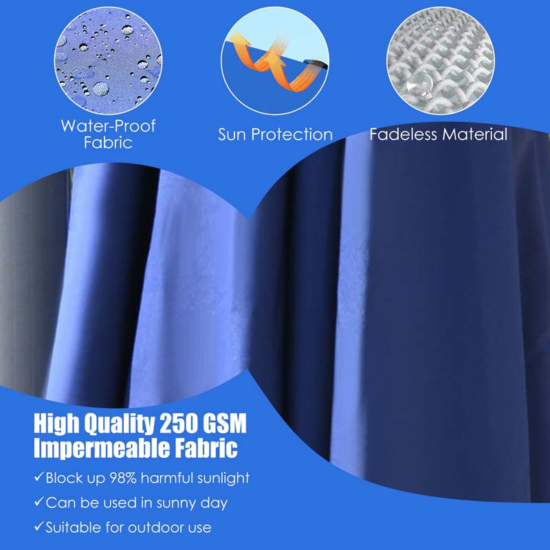 10 x 13FT Patio Umbrella Outdoor Rectangular Cantilever Umbrella for Market, Hanging Offset Umbrella with 360° Rotation