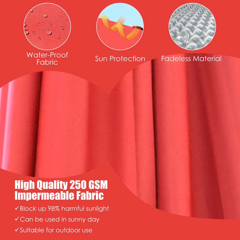 10 x 13FT Patio Umbrella Outdoor Rectangular Cantilever Umbrella for Market, Hanging Offset Umbrella with 360° Rotation