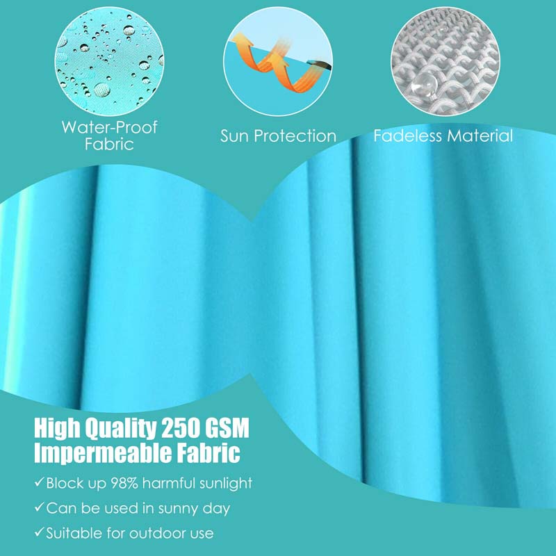 10 x 13FT Patio Umbrella Outdoor Rectangular Cantilever Umbrella for Market, Hanging Offset Umbrella with 360° Rotation