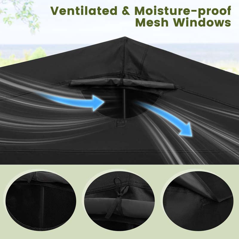 136" x 54" x 75" Waterproof Motorbike Shed Storage Tent Heavy Duty Outdoor Motorcycle Shelter with Ventilation Window