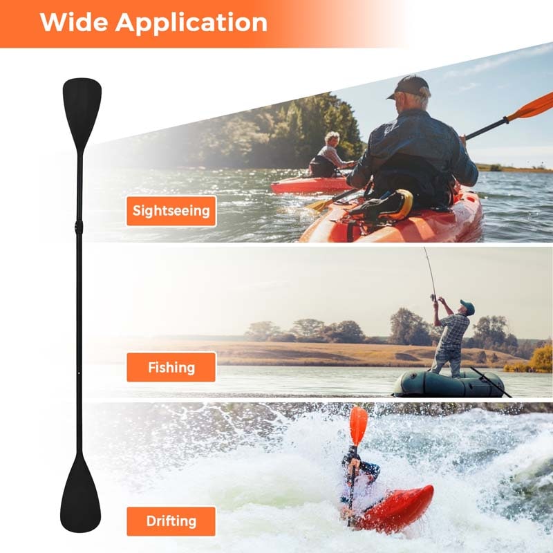 1-Person Inflatable Kayak for Touring & Fishing with Adjustable Aluminum Oars, 11FT Portable Recreational Rowboat Canoe Raft