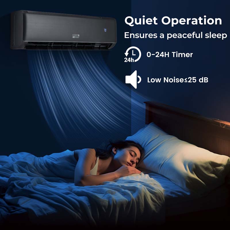12,000 BTU Mini Split Air Conditioner and Heater, 21 SEER2 208-230V Inverter Split AC Unit with Heat Pump