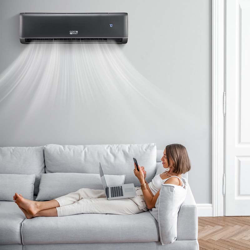 12,000 BTU Mini Split Air Conditioner and Heater, 21 SEER2 208-230V Inverter Split AC Unit with Heat Pump