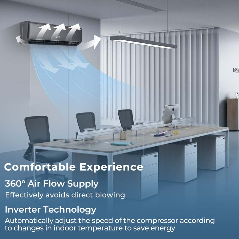 12,000 BTU Mini Split Air Conditioner and Heater, 21 SEER2 208-230V Inverter Split AC Unit with Heat Pump