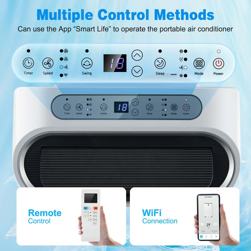 12000 BTU 4-in-1 Portable Air Conditioner w/Heat Cool Fan Dry & Sleep Mode, WiFi & Alexa Control AC Unit, Cools Up to 450 sq.ft