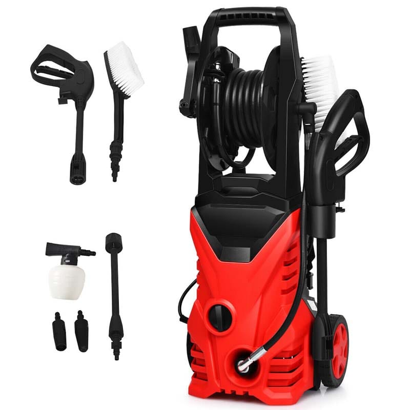 2030PSI Electric Pressure Washer, 1800W 1.32 GPM Portable Electric Power Washer with Hose Reel