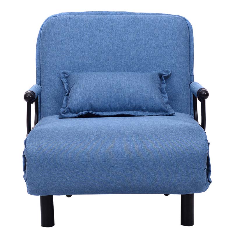 26.5" Convertible Sofa Bed Folding Arm Chair Sleeper Leisure Recliner Lounge Couch
