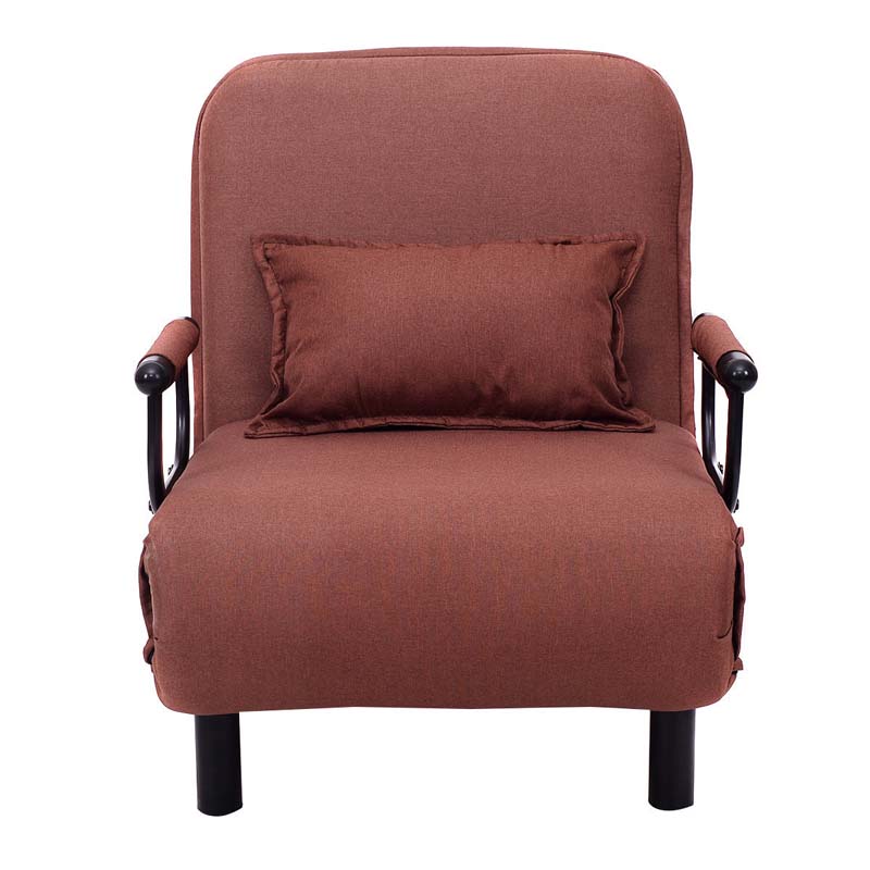 26.5" Convertible Sofa Bed Folding Arm Chair Sleeper Leisure Recliner Lounge Couch