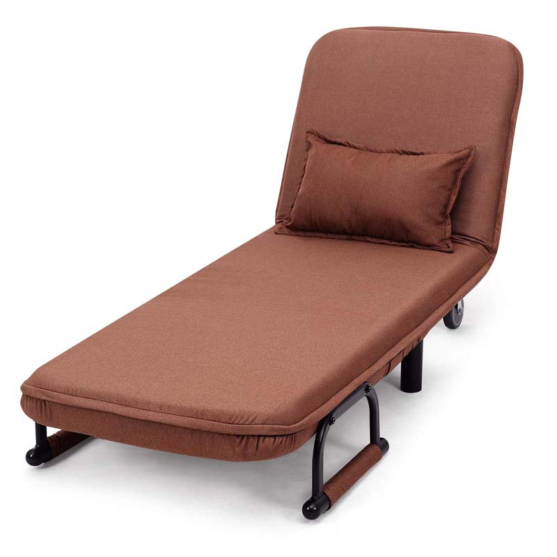26.5" Convertible Sofa Bed Folding Arm Chair Sleeper Leisure Recliner Lounge Couch