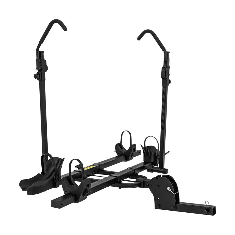 2 Inch Foldable Hitch Mount Bike Rack 2 Bikes Platform Style Carrier with Tilt-able Design for Easy Trunk Access
