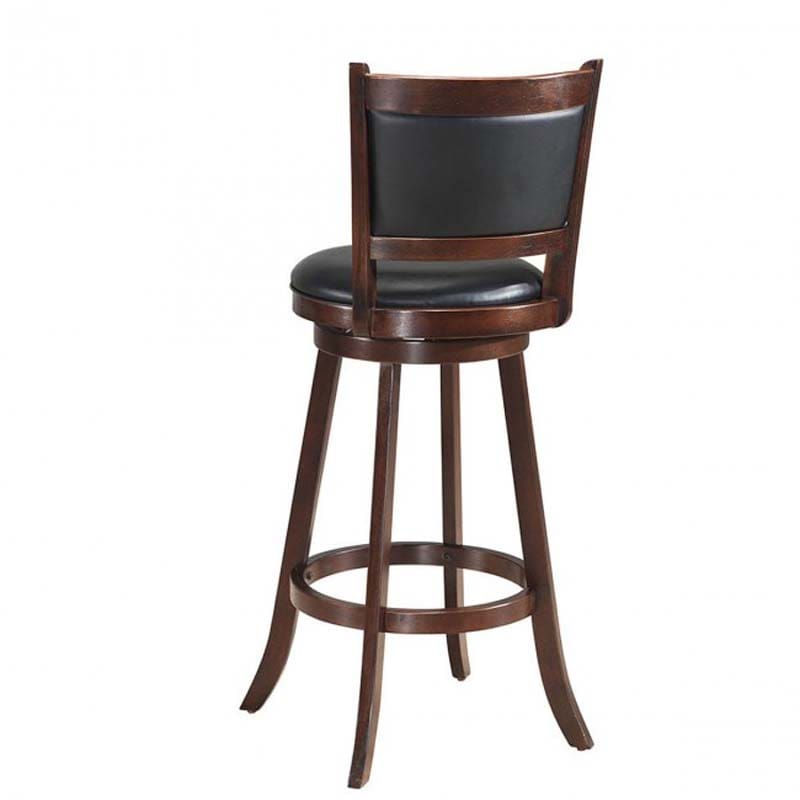 2-Pack 29" Wooden Counter Stools, 360° Swivel Bar Stools with Backs, Counter Height Stool, Upholstered Bar Chairs Dining Chairs