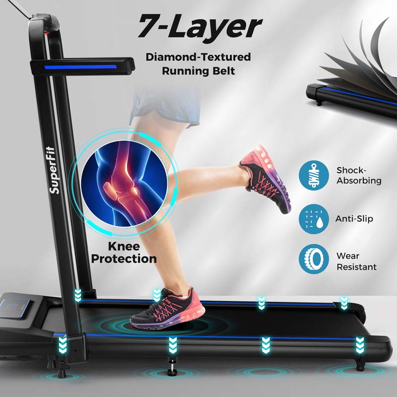 4 in 1 Under Desk Treadmill with Incline & Smart App Control, 3.0HP Foldable Walking Pad Treadmill for Running Jogging