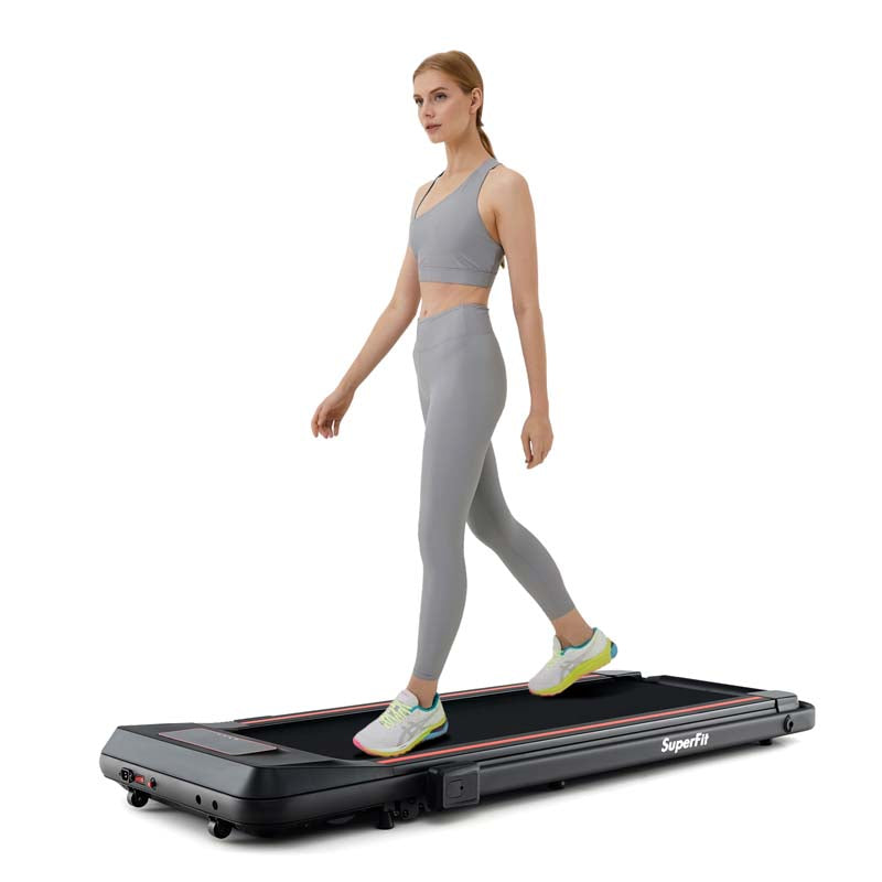 4 in 1 Under Desk Treadmill with Incline & Smart App Control, 3.0HP Foldable Walking Pad Treadmill for Running Jogging