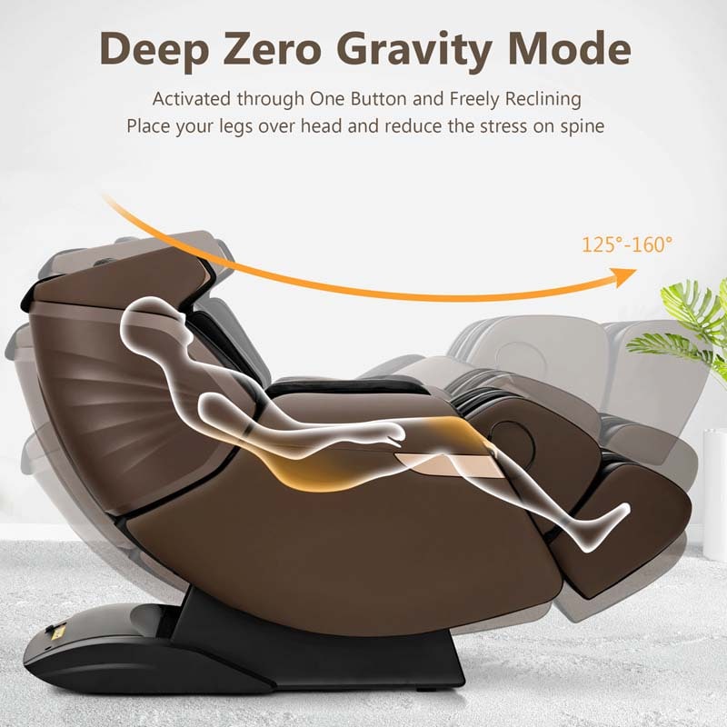 3D 55" SL-Track Shiatsu Full Body Zero Gravity Massage Chair with Back Heating Therapy