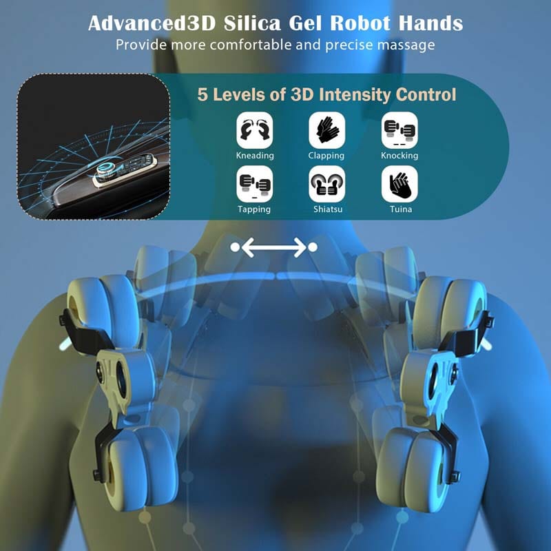 3D SL-Track Full Body Massage Chair Zero Gravity Massage Recliner with 7" LCD Touch Screen