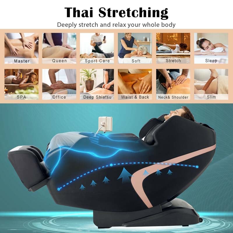 3D SL-Track Full Body Massage Chair Zero Gravity Massage Recliner with 7" LCD Touch Screen