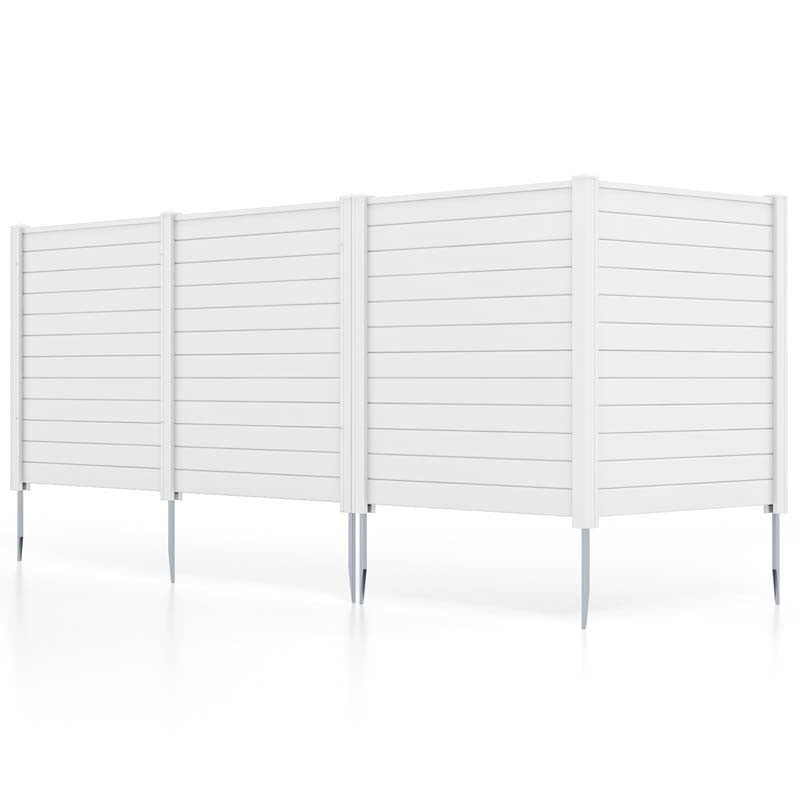 2/4 Panel Air Conditioner Fences for Garden Yard, 48"L x 49"H Outdoor Privacy Screen with Upgraded Metal Stakes