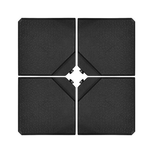 4 Pcs 238 Lbs Water Sand Filled Square Patio Umbrella Base for Cantilever Offset Umbrella