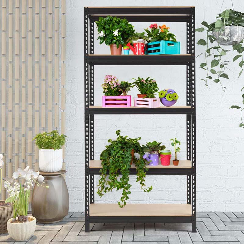 30" x 12" x 60" 5-Tier Heavy Duty Metal Storage Shelving Unit, Boltless Storage Rack Garage Utility Shelves