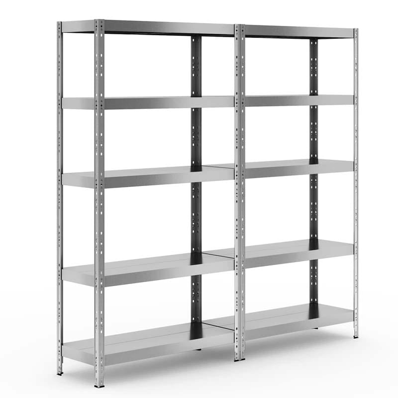 40" x 16" x 77.5" 5-Tier Heavy Duty Metal Storage Shelving Unit, 2860 lbs Load Capacity Adjustable Storage Racks