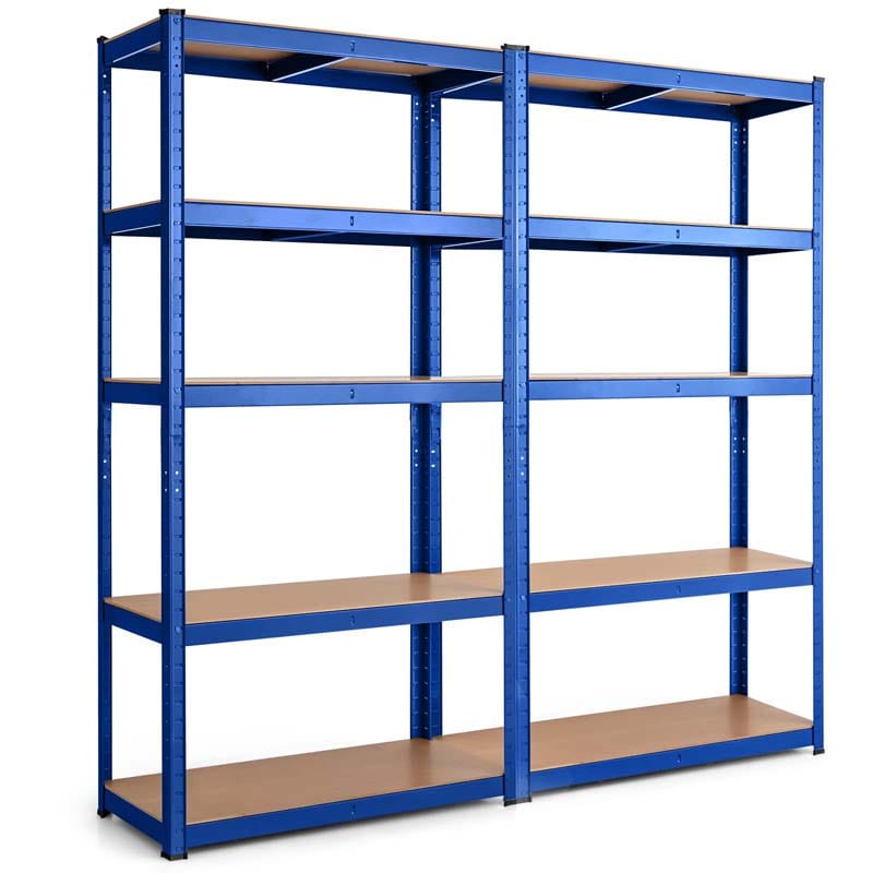 Blue 30" x 12" x 60" 5-Tier Storage Shelving Unit, 2000 lbs Capacity Heavy Duty Metal Utility Shelves, Adjustable Storage Racks