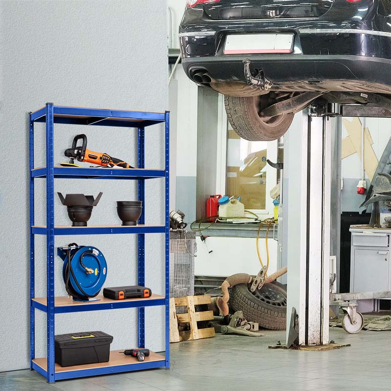 Blue 30" x 12" x 60" 5-Tier Storage Shelving Unit, 2000 lbs Capacity Heavy Duty Metal Utility Shelves, Adjustable Storage Racks