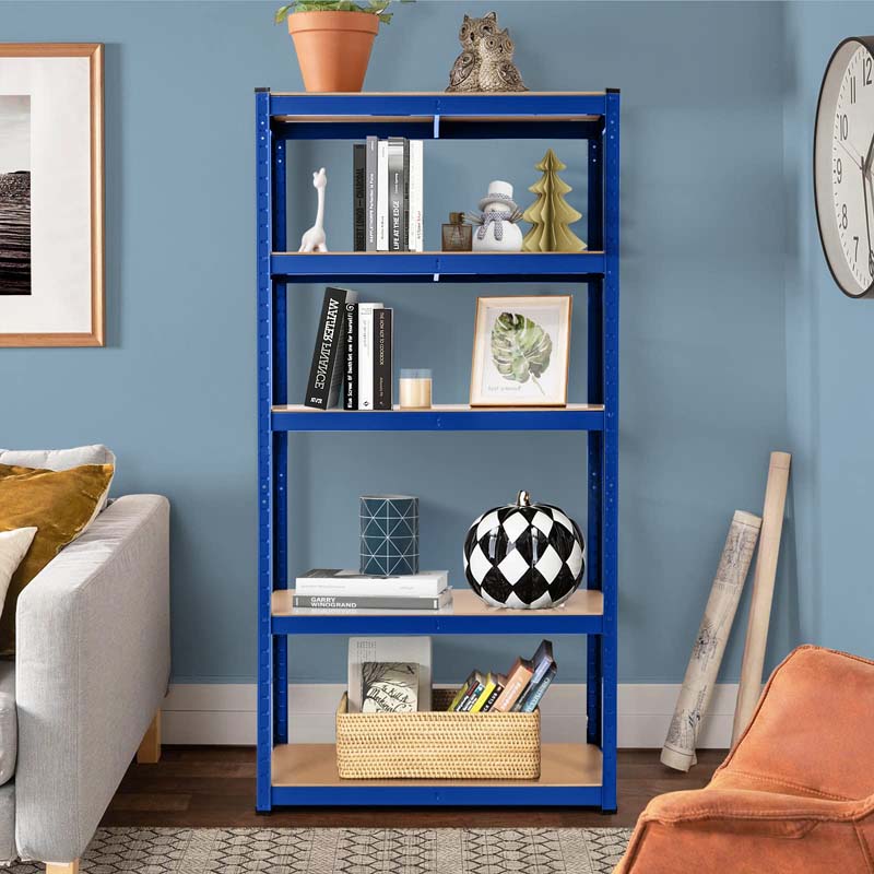 Blue 30" x 12" x 60" 5-Tier Storage Shelving Unit, 2000 lbs Capacity Heavy Duty Metal Utility Shelves, Adjustable Storage Racks