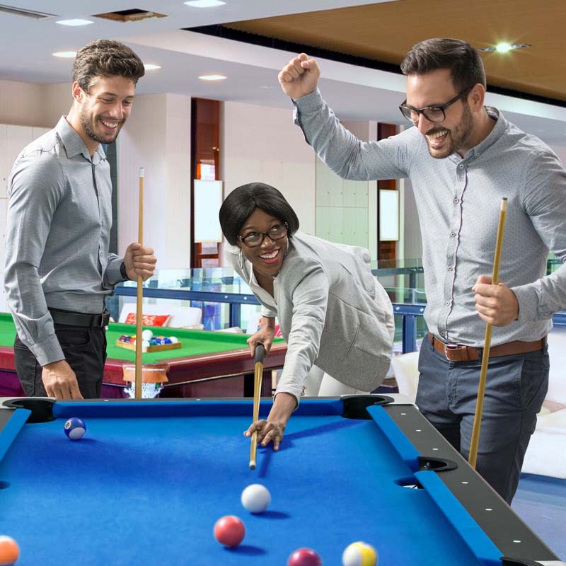 6 FT Folding Pool Table 76 Inch Portable Billiard Table with Locking Legs & Adjustable Feet