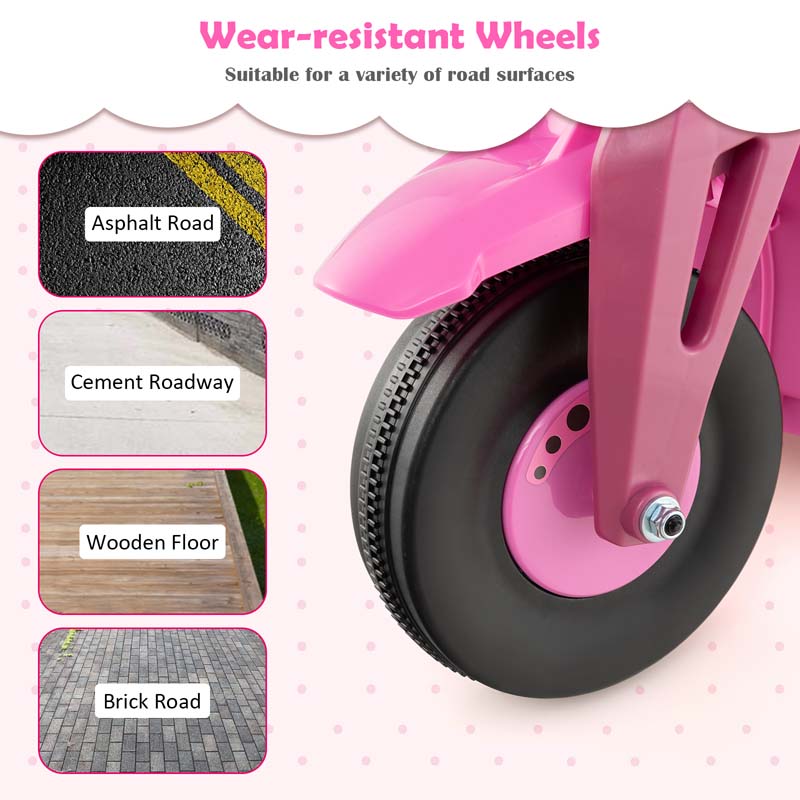 Kids Ride On Motorcycle with Bubble Maker, LED Light, Music, 6V Battery Powered 3-Wheel Electric Motorcycle for Toddler Gift