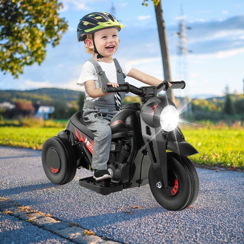 Kids Ride On Motorcycle with Bubble Maker, LED Light, Music, 6V Battery Powered 3-Wheel Electric Motorcycle for Toddler Gift