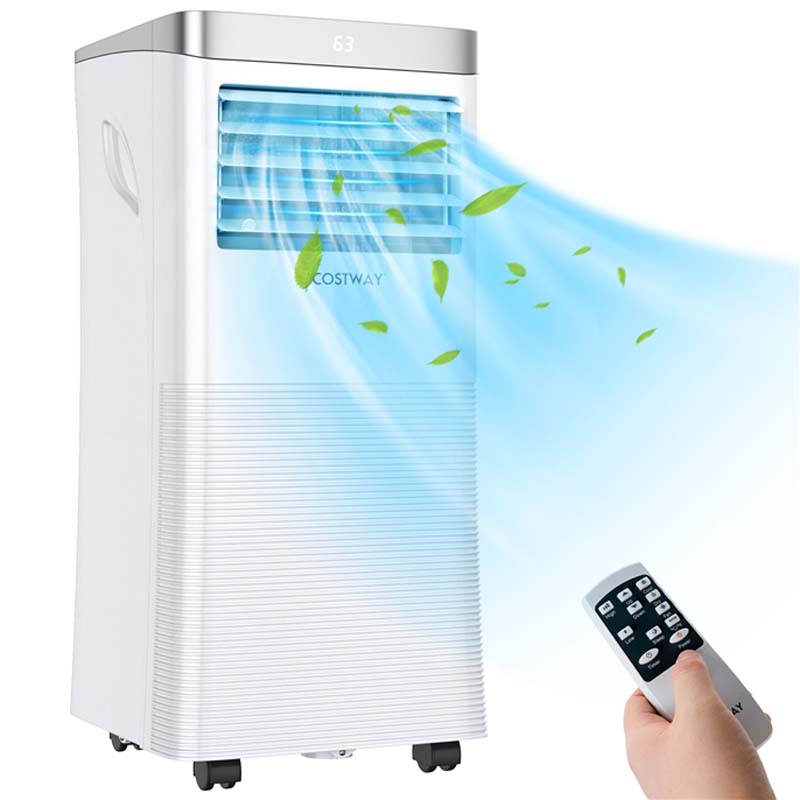 8000 BTU 3-in-1 Portable Air Conditioner Air Cooler Fan Dehumidifier with Remote Control, 24H Timer