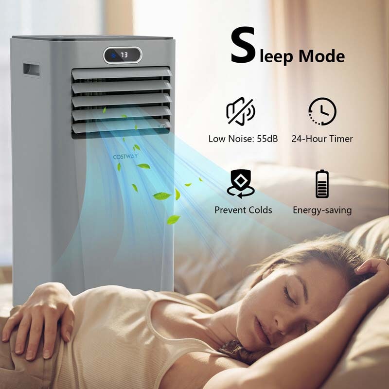 8000 BTU 3-in-1 Portable Air Conditioner Air Cooler Fan Dehumidifier with Remote, 24H Timer, Child Lock
