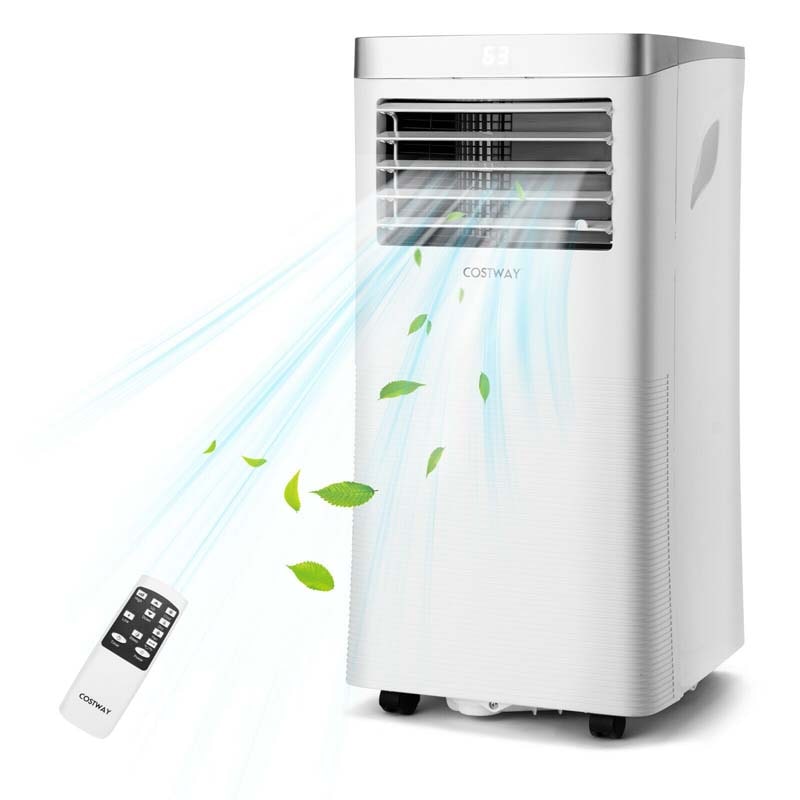 8000 BTU 3-in-1 Portable Air Conditioner Air Cooler Fan Dehumidifier with Remote Control, 24H Timer