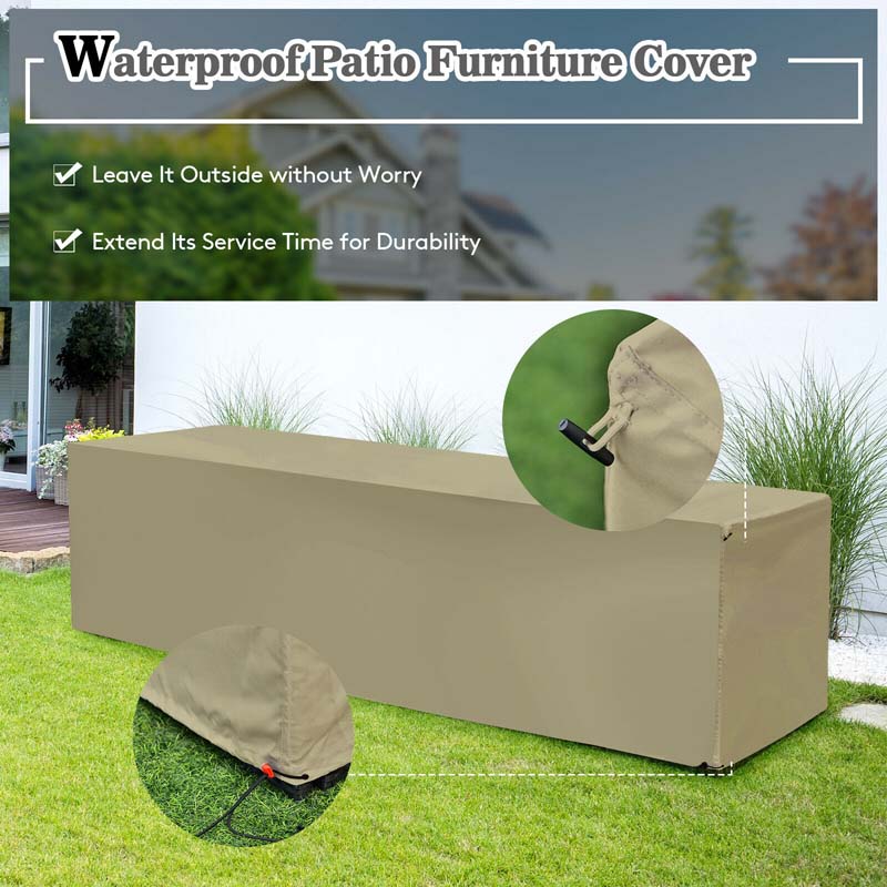 8 Pcs Rattan Patio Sectional Furniture Set Wicker Outdoor Cushioned Sofa Set with Storage Box & Waterproof Cover