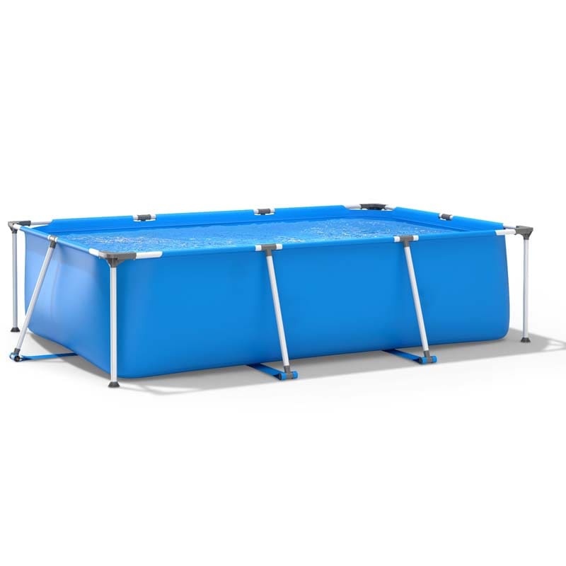 10 x 6.7 x 2.5 FT Rectangular Above Ground Pool with Pool Cover, CPSIA Certified Steel Frame Outdoor Swimming Pool