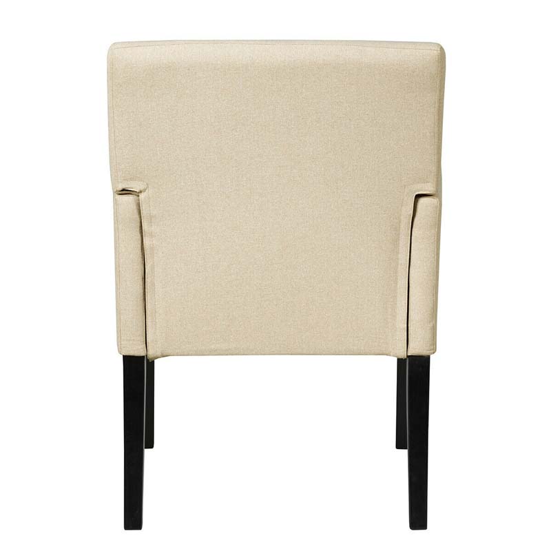 Fabric Upholstered Executive Guest Chair with Rubber Wood Legs, Reception Armchair for Meeting Room Office