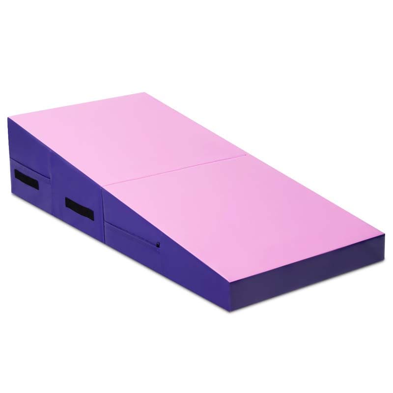 Folding Incline Gymnastics Wedge Mat with Carrying Handles, Gym Fitness Tumbling Mat for Training Home Exercise Aerobics