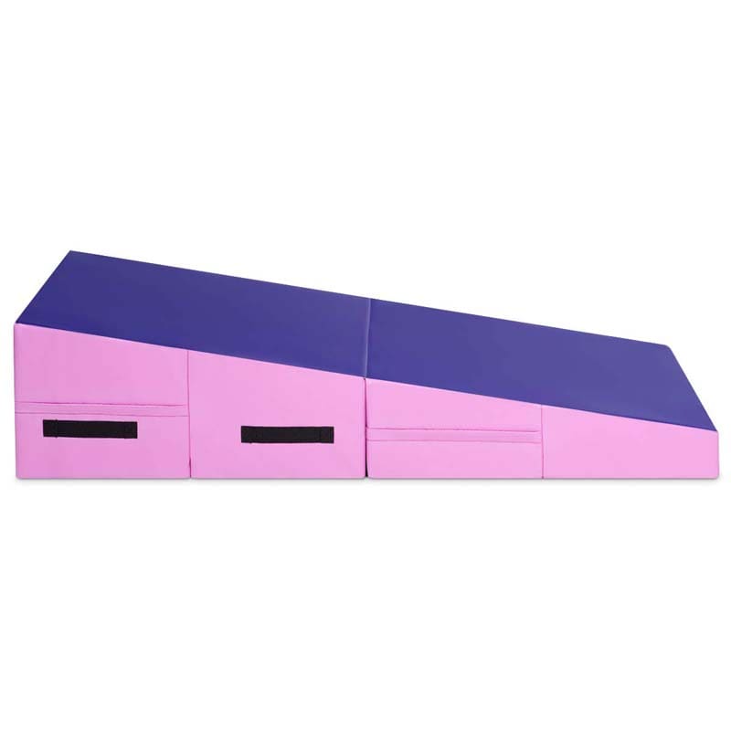 Folding Incline Gymnastics Wedge Mat with Carrying Handles, Gym Fitness Tumbling Mat for Training Home Exercise Aerobics