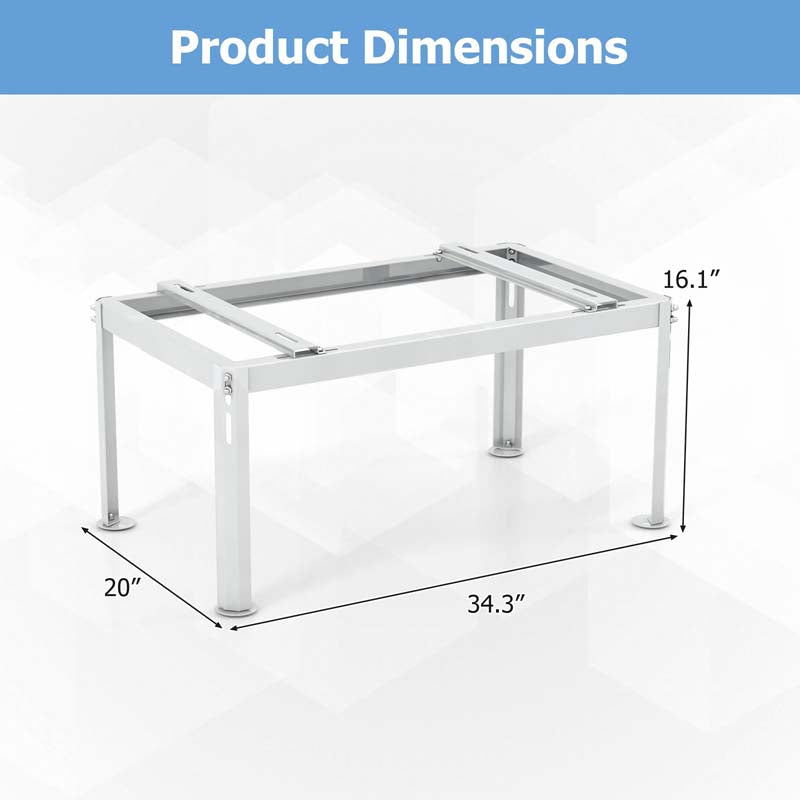 Mini Split Ground Stand for 9000-36000 BTU Ductless Air Conditioners, Adjustable Outdoor AC Unit Bracket with Heavy Duty Metal Frame