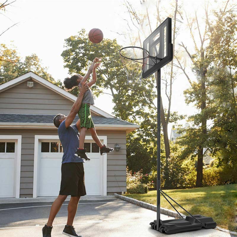 8.5-10 FT Portable Basketball Goal System Outdoor Basketball Hoop Stand with 39" Shatterproof Backboard